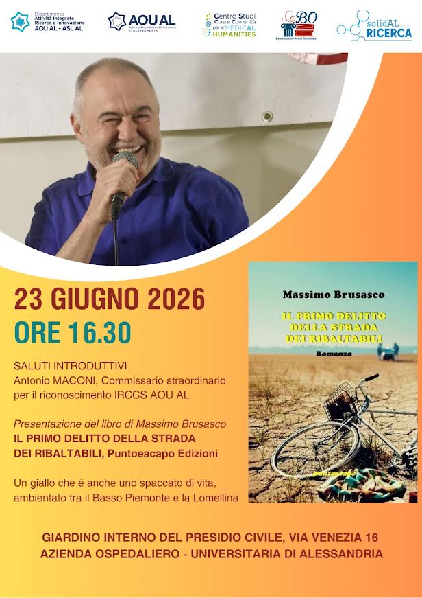 Massimo Brusasco presenta il suo nuovo romanzo all’AOU di Alessandria: tra misteri, territori e storie da&nbsp;raccontare