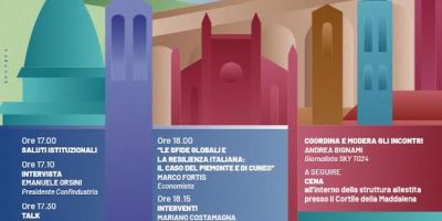 Manifesto ufficiale dell’Assemblea Annuale 2026 di Confindustria Piemonte e Confindustria Cuneo, dedicata al tema “Made in Italy, Made in Piemonte. L’industria che fa la storia”, ospitata al Teatro Sociale di Alba con la partecipazione di imprenditori, istituzioni ed esperti del settore economico.