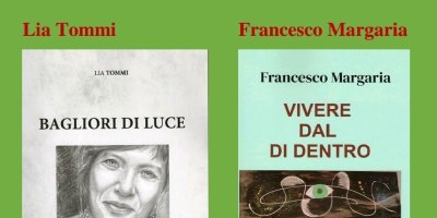 Locandina della presentazione dei libri di poesie “Bagliori di luce” di Lia Tommi e “Vivere dal di dentro” di Francesco Margaria al Maglietto Museo dell'Apicoltura di Novi Ligure.