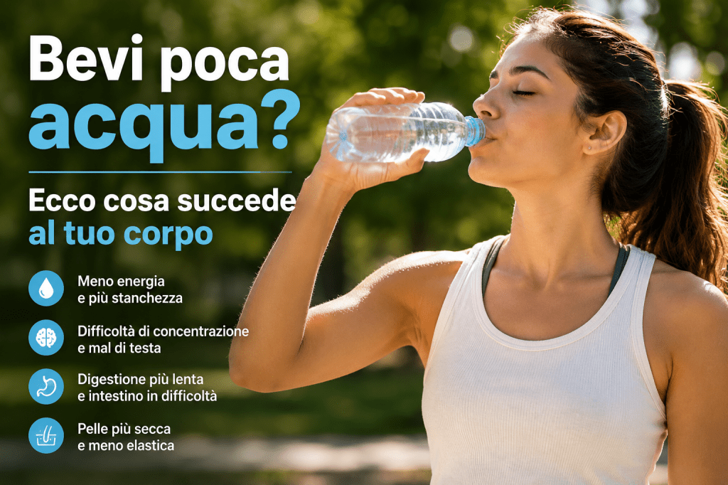 Bevi poca acqua? Ecco cosa succede al tuo&nbsp;corpo