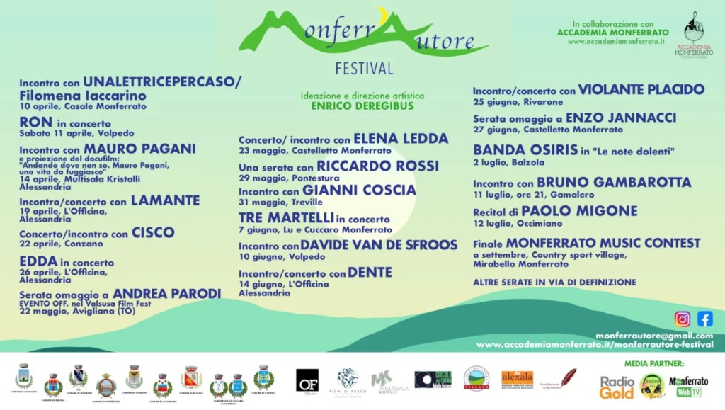 Il Monferr’Autore si arricchisce ancora: in arrivo anche Paolo Migone nel festival firmato da Enrico&nbsp;Deregibus.