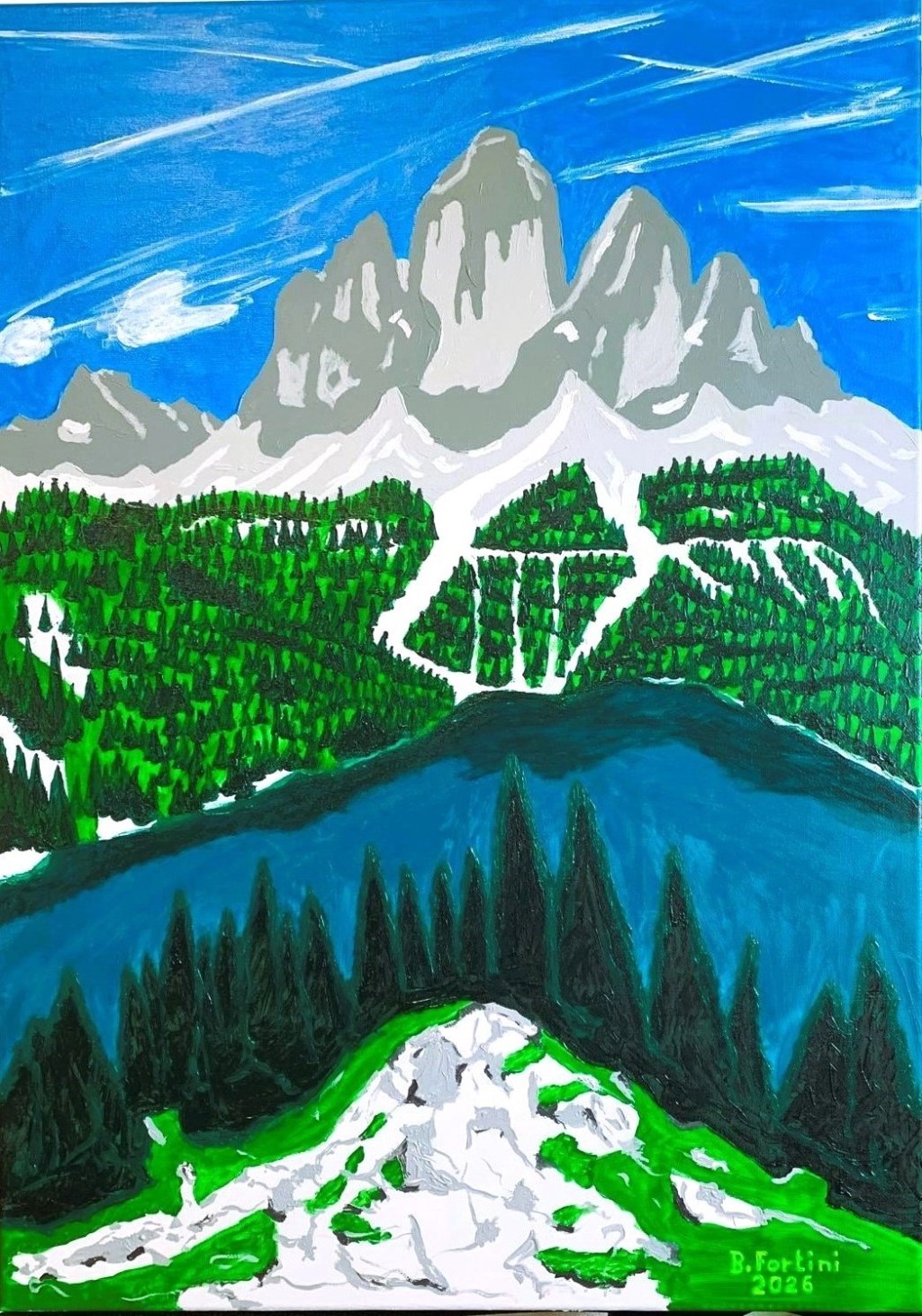 Biagio Fortini: Le Tre Cime di Lavaredo e il Lago di Misurina – un viaggio tra realtà e immaginazione