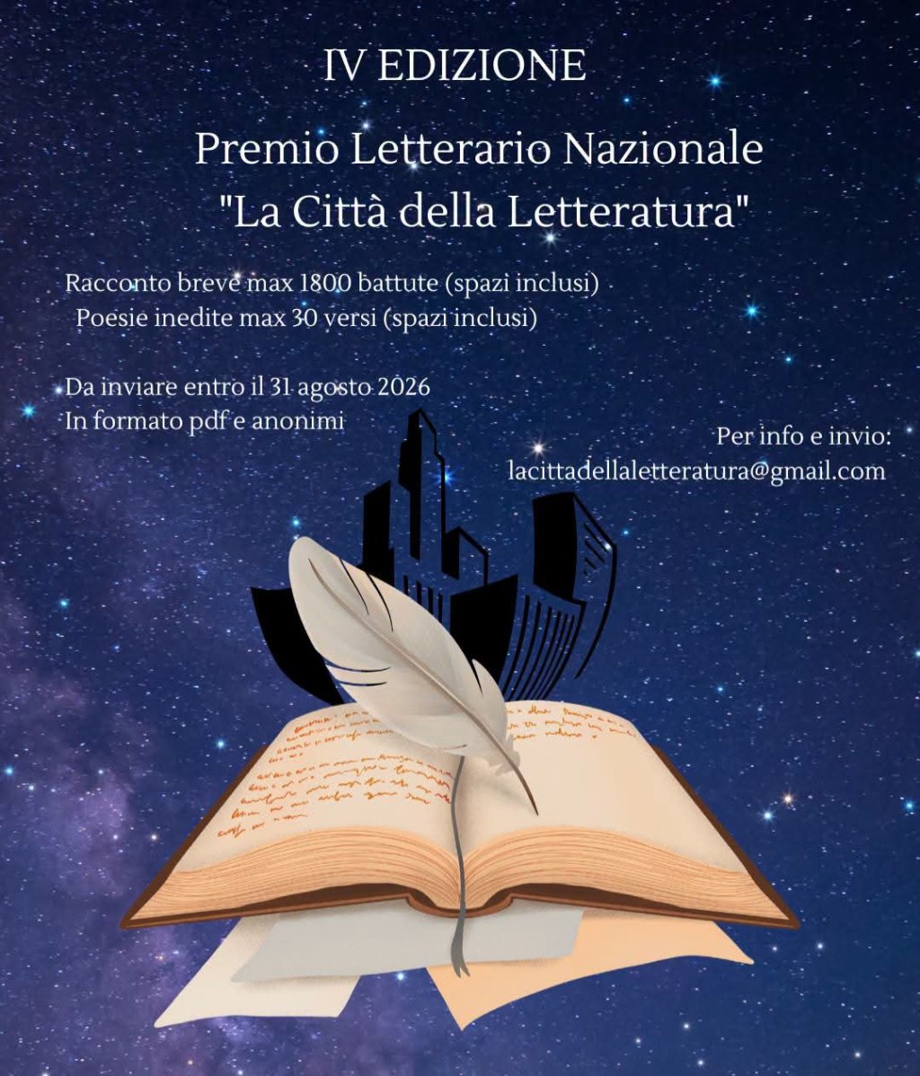 Al via il premio letterario “La città della letteratura”. *Partecipazione&nbsp;gratuita*
