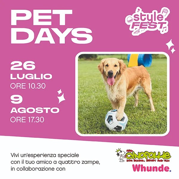 Vicolungo The Style Outlets ospita il primo appuntamento dei Pet&nbsp;Days.