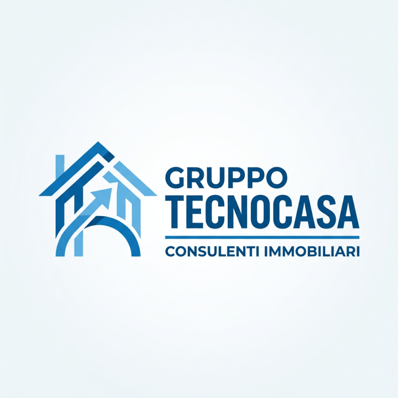 Gruppo Tecnocasa logo with stylized blue house and arrow