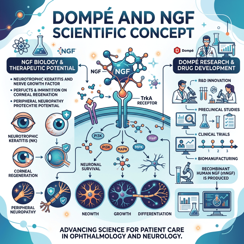 Scientific concept of NGF biology, therapeutic potential, and Dompé's drug development process