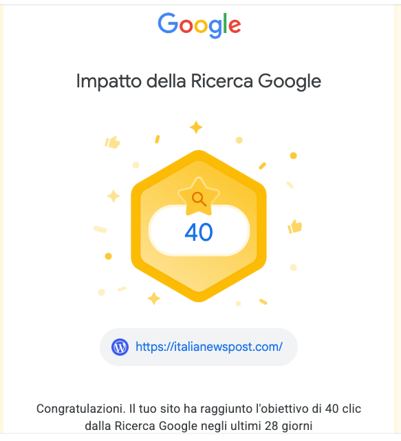 italianewspost.com continua a crescere su Google: raggiunto un nuovo traguardo nella&nbsp;Ricerca