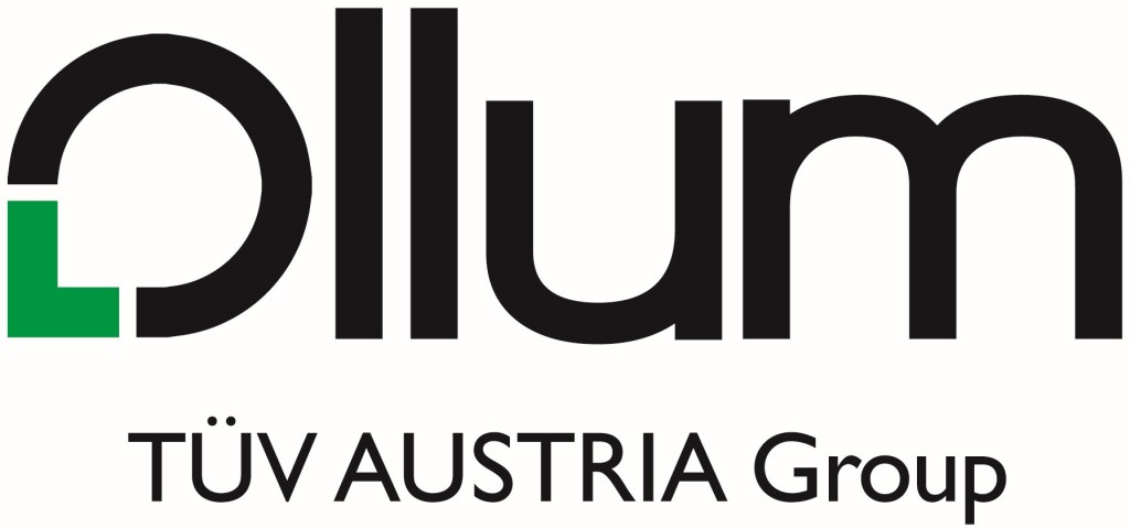 Logo of Dollum, part of the TÜV AUSTRIA Group. The design features a stylized 'D' with a green square and the word 'Dollum' in black, above the text 'TÜV AUSTRIA Group' in a smaller font.