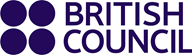 Logo of the British Council featuring four purple circles and the text 'BRITISH COUNCIL' in a modern font.