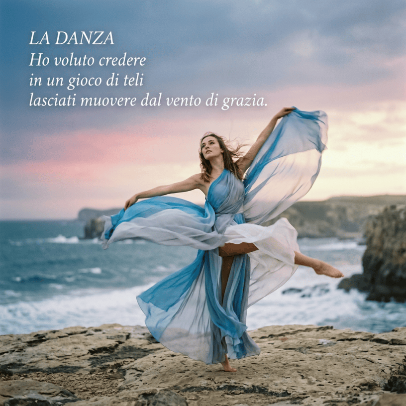 Teli mossi dal vento in una danza