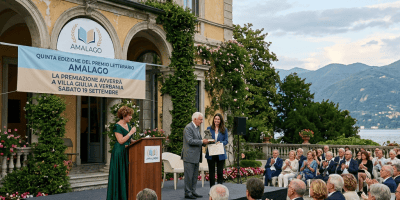 Amalago Literary Prize ceremony with award presentation and seated audience
