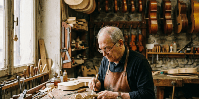 Liuteria artigianale con violino