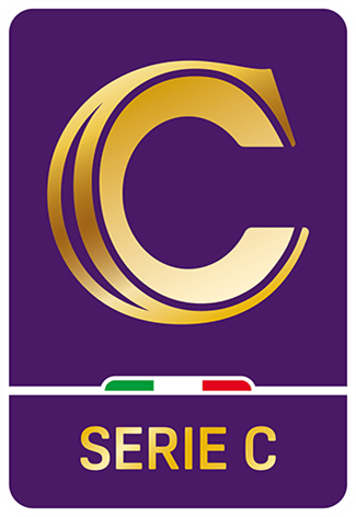 Logo of Serie C, featuring a large stylized 'C' in gold on a purple background, with 'SERIE C' written below in yellow and an Italian flag motif at the bottom.