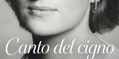Copertina del libro Canto del cigno. Diana, mia sorella di Charles Spencer con ritratto in bianco e nero di Lady Diana.